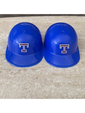 2X Vintage Texas Rangers Mini MLB Gumball Machine Laich Batting Helmet 2 Inch